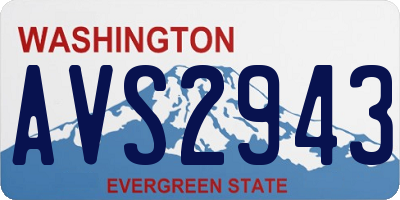 WA license plate AVS2943