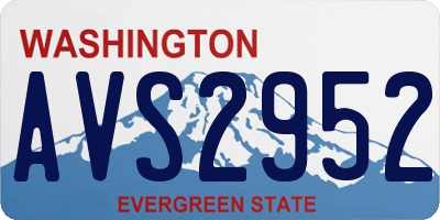 WA license plate AVS2952
