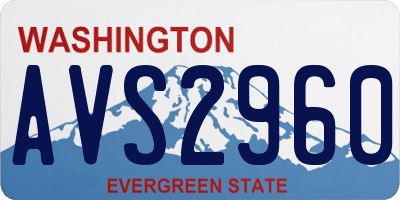 WA license plate AVS2960