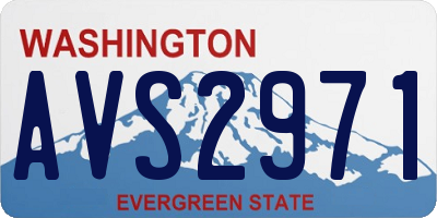 WA license plate AVS2971