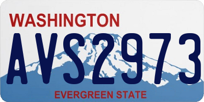 WA license plate AVS2973