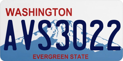 WA license plate AVS3022