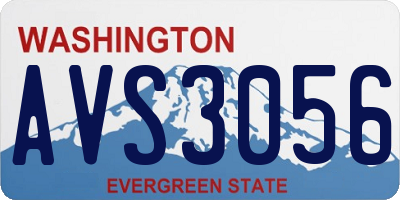 WA license plate AVS3056