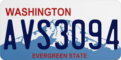 WA license plate AVS3094