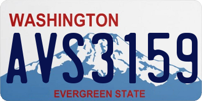 WA license plate AVS3159