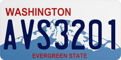 WA license plate AVS3201