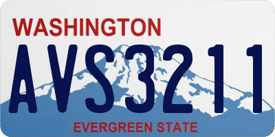 WA license plate AVS3211