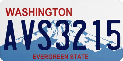 WA license plate AVS3215