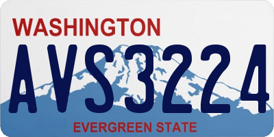WA license plate AVS3224