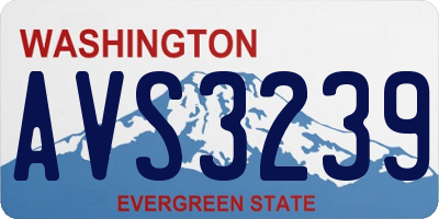 WA license plate AVS3239