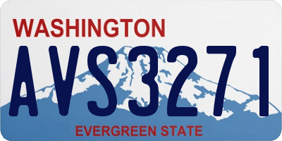 WA license plate AVS3271