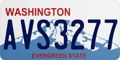 WA license plate AVS3277