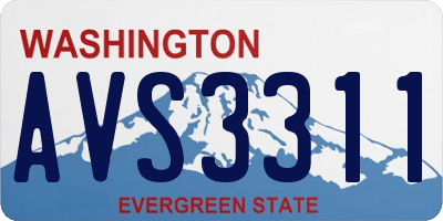 WA license plate AVS3311