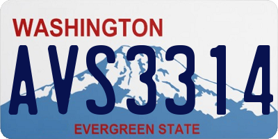 WA license plate AVS3314
