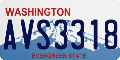 WA license plate AVS3318