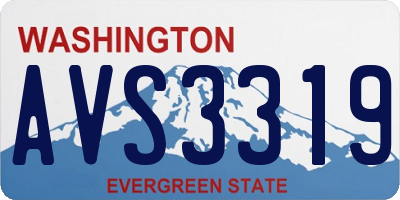WA license plate AVS3319