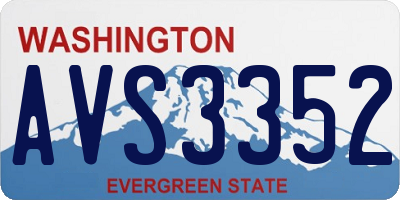 WA license plate AVS3352