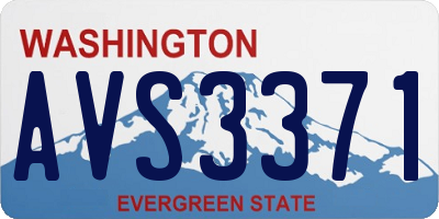 WA license plate AVS3371