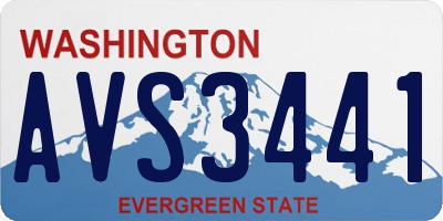 WA license plate AVS3441