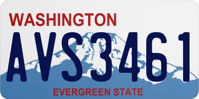WA license plate AVS3461