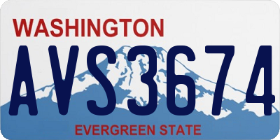 WA license plate AVS3674