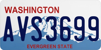 WA license plate AVS3699