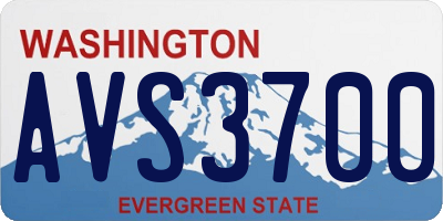 WA license plate AVS3700