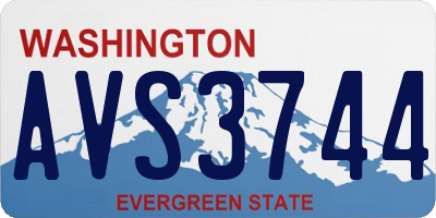 WA license plate AVS3744