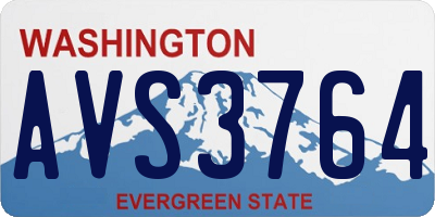 WA license plate AVS3764