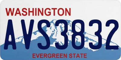 WA license plate AVS3832