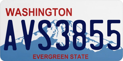 WA license plate AVS3855