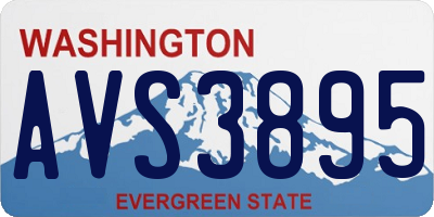 WA license plate AVS3895