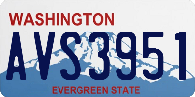 WA license plate AVS3951