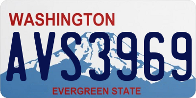 WA license plate AVS3969