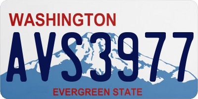 WA license plate AVS3977
