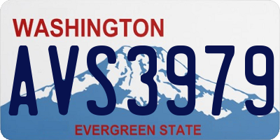 WA license plate AVS3979