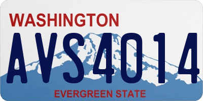 WA license plate AVS4014