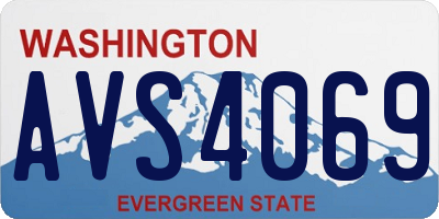 WA license plate AVS4069