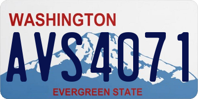 WA license plate AVS4071