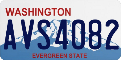 WA license plate AVS4082