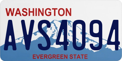 WA license plate AVS4094