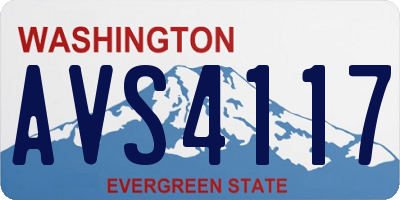 WA license plate AVS4117