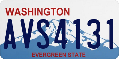 WA license plate AVS4131
