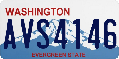 WA license plate AVS4146
