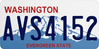 WA license plate AVS4152