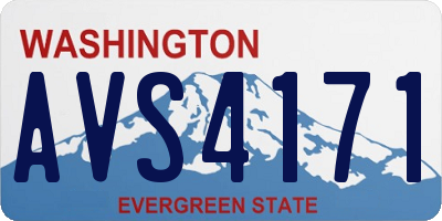 WA license plate AVS4171