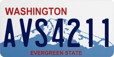 WA license plate AVS4211
