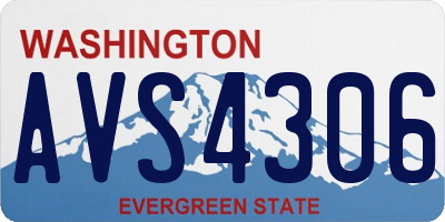 WA license plate AVS4306