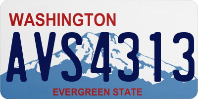 WA license plate AVS4313