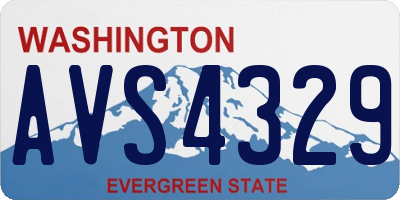 WA license plate AVS4329